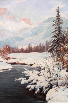 Zimné hory, sign.Strasser, 900 × 700 mm - 4
