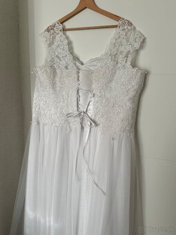 Biele svadobné šaty 48-50 - 4