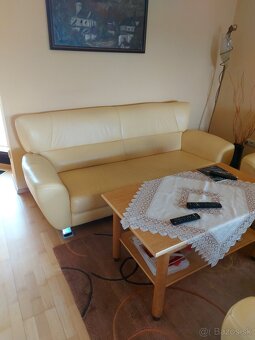 Kožená sedacia súprava 3+2+1+taburetka - 4