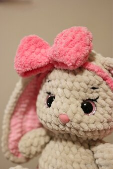 Háčkovaná hračka plyšový zajačik - 4