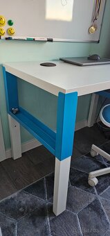 Písací stôl a stolička modrá - Ikea Pahl/Orfjall - 4