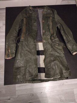 kožený kabát, veľkosť 42, M/L - 4
