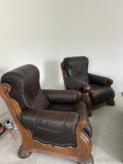 Kožený dubový gauč - 4