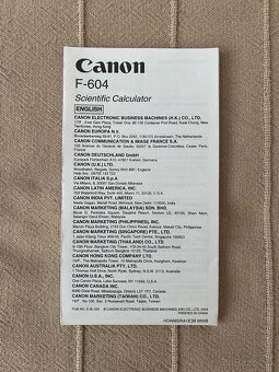 CANON VEDECKÁ KALKULAČKA - 4