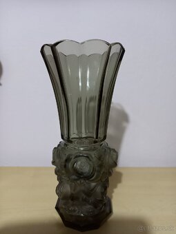 Sklenena Art deco vaza - 4