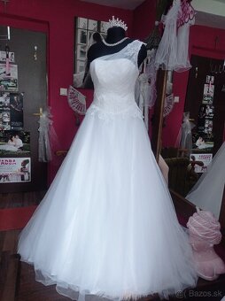 Svadobné šaty biele top cena - 4