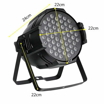 Reflektor PAR LED 54x3W Scénické osvetlenie DMX SHEHDS - 4