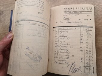 účtovná kniha Robert Lackovich Trnava 1941 - 4