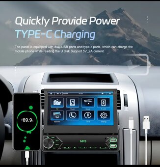 Autórádio s vysúvacím 7 " dotykovým displayom - 4