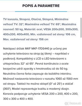 TV držiak stropný - 4