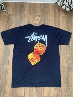 Tmavo modré stussy tričko - 4