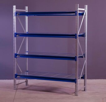 Kovový policovy regál, priemyselný profi nosnosť 450kg - 4