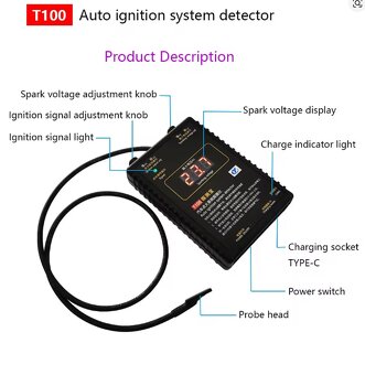Detektor systému automatického zapaľovania T100 pre 12V/24V - 4
