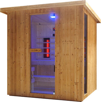 Sanotechnik - Vonkajšia kombinovaná sauna (Fínska / infra ) - 4