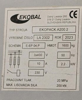 Hydraulický paketovací lis EKOPACK 200.2 - 4