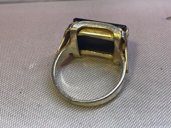 starý pánsky strieborný prsteň - 4