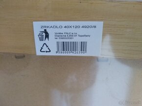 Nove zrkadlo v drevenom rame 120x40cm - 4