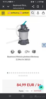 Piesková filtrácia bestway 3596L/h - 4