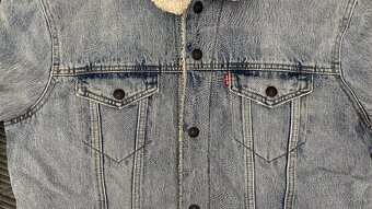 Pánska,džínsová,zateplená bunda LEVIS - veľkosť L - 4