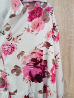 Dámske šaty kvetinové dlhý rukáv dlhé xxxl - 4