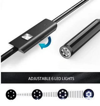 Inspekcna endoskopická kamera 2 metrová s LED svetlom - 4