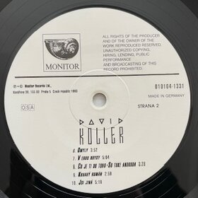 David Koller LP 1993 rarita - 4
