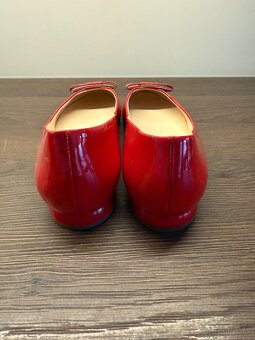 Högl balerínky – červené lakované - 4