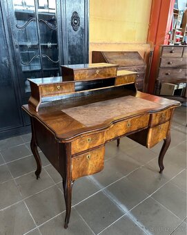 starožitný pracovný, písací stôl - 4
