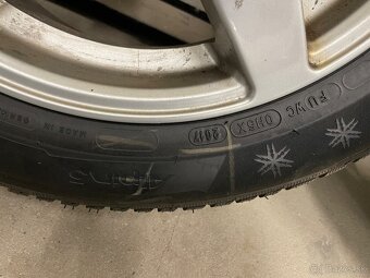Alu disky 5x112 Škoda ,VW R16 s zimné pneu Michelin - 4