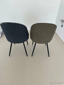 Jedálenské stoličky (3 zelené, 3 sivé) - 4