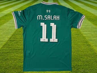 detský futbalový dres Mohamed Salah – Liverpool FC zelený - 4