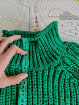 H&M oversized rolák zelený veľ. M - 4