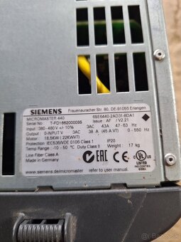 Frekvenčný menič Siemens Micromaster 440  18,5 kW - 4