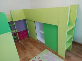 detské postele v tvare U s úložným priestorom a hracou areou - 4
