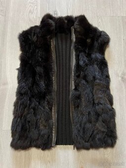 prava kozusinova damska stylova luxusna vesta-bunda - 4