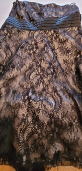 KRAJKOVANÉ ŠATY XL 42 ČIERNO-BÉŽOVÉ - 4