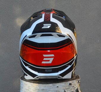 shot enduro atv sx oranžovo červená helma prilba okuliare - 4