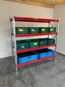 Kovový policovy regál, priemyselný profi nosnosť 450kg - 4