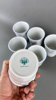 Pohár husi, s modrou linkou Moritz Zdekauer 6ks - 4