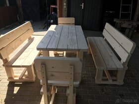 Záhradná súprava so smrekového dreva -zahradne sedenie - 4