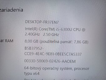 predám Lenovo Thinkpad T460 , Intel i5 , 8gb ram , Win 10 - 4