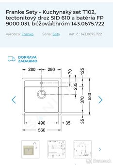 Kuchynský drez Franke aj s batériou - 4