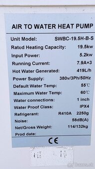 Tepelné čerpadlo 19,5 kw monoblok SANYO - 4