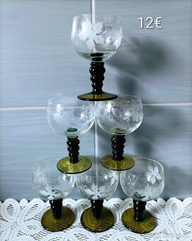 Poháre sklo - mix - 4