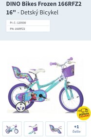 Detský bicykel - DINO Bikes Frozen Ľadové kráľovstvo 166RFZ2 - 4