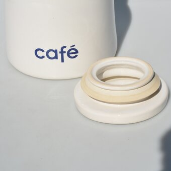 Vintage sada 3 ks veľké a ťažké dózy - Coffee + Tea + Sugar - 4