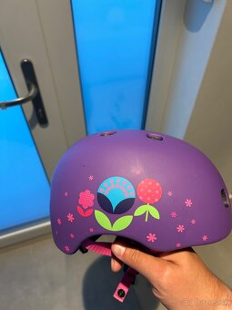 Detská prilba Micro led Floral purple velkosť S - 4