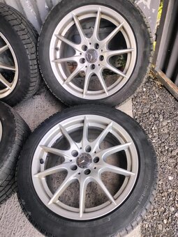 4ks alu disky orig. Mercedes 5x112 R17 pneu 245/45 R17 7mm - 4