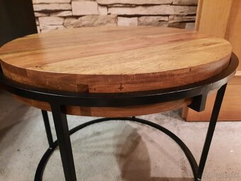 Konferenčný stolík 60 cm palisander/ kov - 4