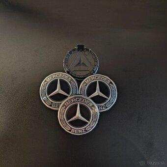 ✅MERCEDES✅ KRYTKY KOLIES S PRSTENCOM - CIERNE, ROZMER: 75 MM - 4